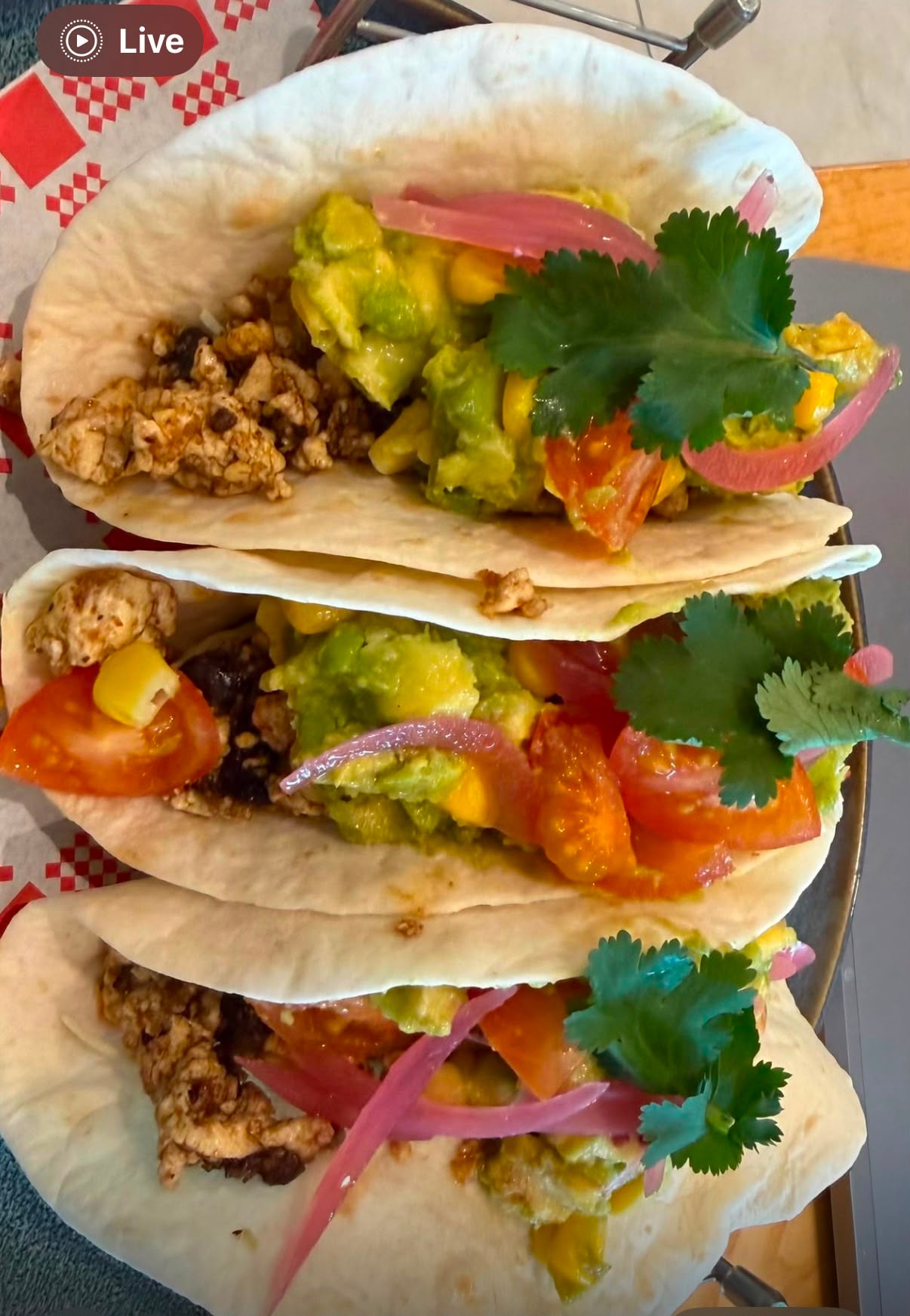 Soft vegan tacos