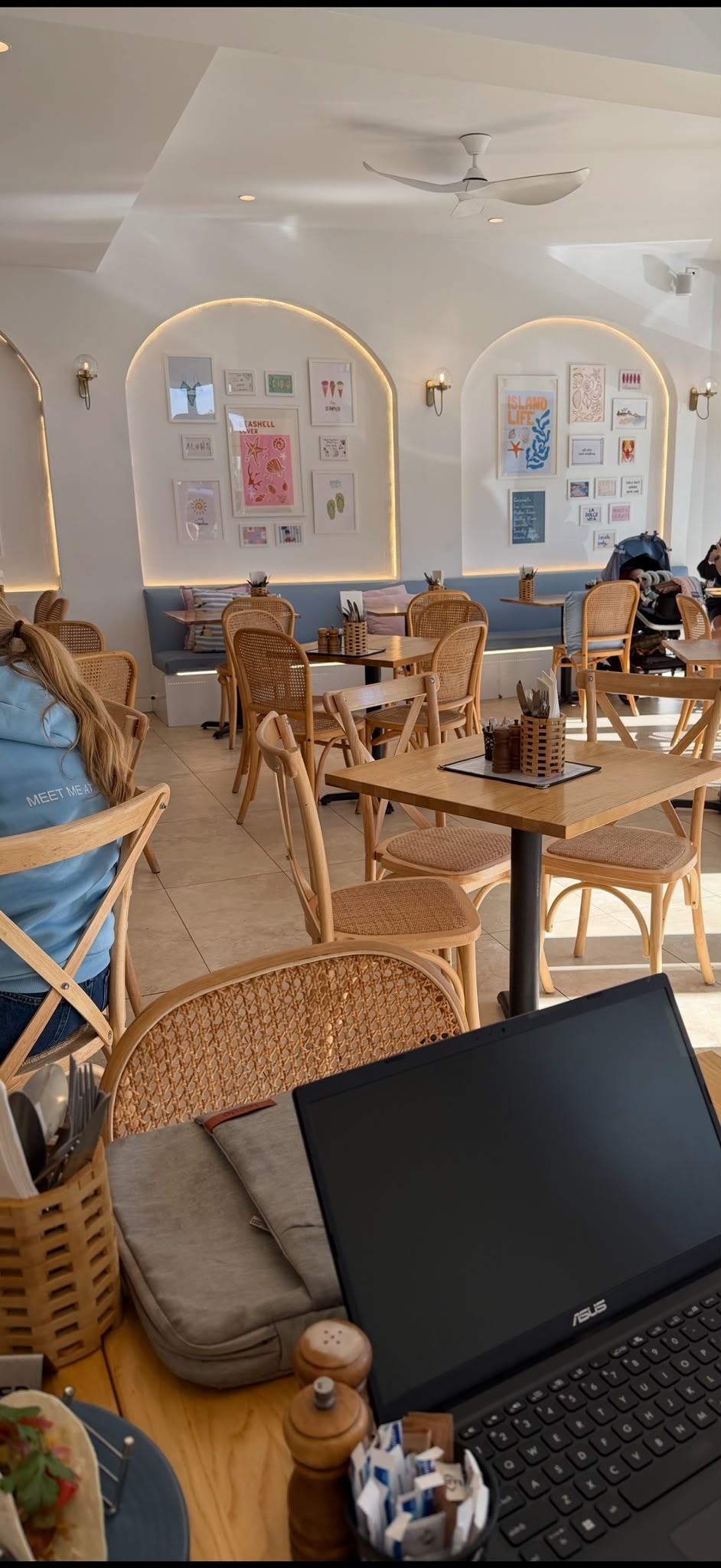Inside Meet Me at Clovelly café